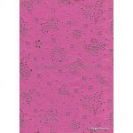Precious Metals | Christmas Pink with Silver Raised Pattern on Handmade, Recycled Cotton A4 paper | PaperSource