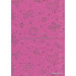 Precious Metals | Christmas Pink with Silver Raised Pattern on Handmade, Recycled Cotton A4 paper | PaperSource