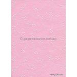 Precious Metals Jasmine | Raised pattern in white on Light Pink Handmade, 120gsm Cotton recycled A4 paper | PaperSource