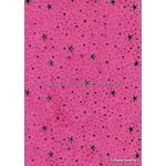 Precious Metals Star | Raised pattern in silver on Hot Pink Handmade, 120gsm Silk recycled A4 paper | PaperSource
