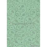 Precious Metals Tiny Heart | Pastel Green with a Silver Foiled, raised pattern on Handmade, Recycled A4 paper | PaperSource