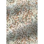 Japanese Chiyogami Floral 36, White Blossom on Apricot and Grey background. An A4 Washi Yuzen Handmade Paper | PaperSource