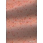 Chiffon Blossom | Melon Pink Chiffon with Melon Pink Screen Print-curled | PaperSource