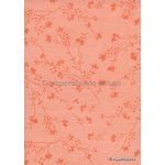 Chiffon Blossom | Melon Pink Chiffon with Melon Pink Screen Print | PaperSource