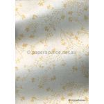 Chiffon Print | Blossom Pearl Chiffon with Amber Small Floral Print, A4 - curled | PaperSource