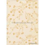 Chiffon Print | Blossom Pearl Chiffon with Amber Small Floral Print, A4 | PaperSource