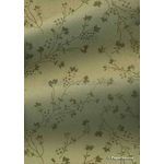Chiffon Blossom | Sage Chiffon with Sage Screen Print-curled | PaperSource