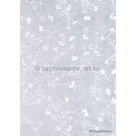 Chiffon Blossom | White Chiffon with White Screen Print-on dark-background | PaperSource