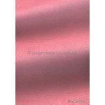 Chiffon Print | Spiral Pink Chiffon with raised Silver Glitter dots in a circle and swirl pattern, A4 - curled | PaperSource