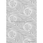 Chiffon Vortex White with Silver Swirl Pattern | PaperSource