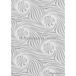 Chiffon Vortex White with Silver Swirl Pattern Print A4 paper | PaperSource