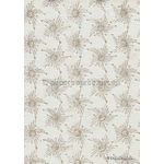 Chiffon Print | Stellar White Chiffon with White, Gold and Silver Starburst Glitter Print, A4 | PaperSource