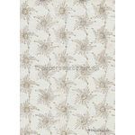 Chiffon Stellar White with Gold, Silver and Glitter Starburst Print A4 paper | PaperSource