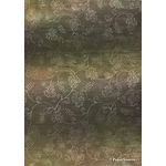 Chiffon Print | Grace Brown tonings Chiffon with Silver Glitter floral pattern, A4 - curled | PaperSource
