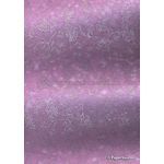 Chiffon Print | Grace Mauve Chiffon with Silver Glitter floral pattern, A4 - curled | PaperSource