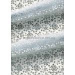 Flat Foil English Rose | Silver Foil on White Chiffon A4 - curled | PaperSource