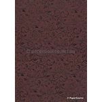 Flat Foil Espalier Claret Chiffon with Black foiled design, handmade recycled paper | PaperSource