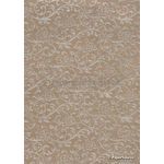 Flat Foil Espalier Mink Chiffon with Silver foiled design, handmade recycled paper | PaperSource