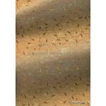 Chiffon Print | Luxe Amber Chiffon with Elegant Gold Swirly Vine pattern on A4 - curled | PaperSource