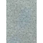 Chiffon Print | Luxe Silver Chiffon with Delicate Silver Swirly Vine pattern on A4 | PaperSource