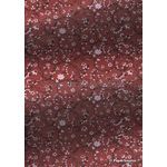 Chiffon Print | Periwinkle Maroon Deep Red Chiffon with Black Vines and delicate White Flower pattern, A4 - curled | PaperSource