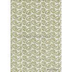 Chiffon Print | Greenery White Chiffon with Green Leafy Vine pattern, A4 | PaperSource