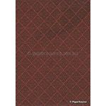 Chiffon Print | Baroque Maroon Chiffon with Black Damask Print, A4 | PaperSource