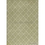 Chiffon Print | Baroque White Chiffon with Green Damask Print, A4 | PaperSource