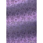 Chiffon Print | Petal Lilac Chiffon with Purple and Purple Glitter Floral pattern, A4 - curled | PaperSource