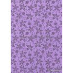 Chiffon Print | Petal Lilac Chiffon with Purple and Purple Glitter Floral pattern, A4 | PaperSource