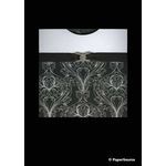Designer Sleeve with Peacock chiffon trimmed with Diamante Buckle | PaperSource