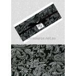 Inspiration - Bandana Black Chiffon with Silver Paisley Print | PaperSource
