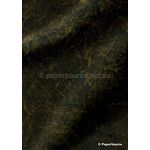 Batik Metallic - Black with Gold 120gsm Handmade Recycled Paper | PaperSource