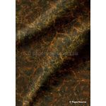 Batik Metallic - Black with Orange 120gsm Handmade Recycled Paper | PaperSource