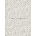 Embossed Off White Matte Leatherette A4 handmade paper