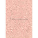 Embossed Sunflower Apricot Matte A4 handmade recycled paper