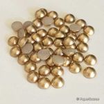 Embellishment | Half Pearl 6mm. A Gold Faux Half Pearl with flat back for ease of glueing. 50 pack | PaperSource