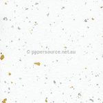 Japanese Mill | White Japanese laser printable paper with Gold and Silver Confetti Flakes 86gsm | PaperSource