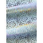 Flat Foil Crest | Rainbow Foil on Baby Blue Matte Cotton A4 handmade recycled paper | PaperSource