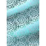 Flat Foil Crest | Turquoise Foil on Baby Blue Matte Cotton handmade recycled paper | PaperSource