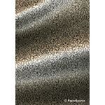 Foiled Eternity Black Foil on a Mink Taupe Smooth Metallic Pearlescent Handmade, Recycled A4 Paper | PaperSource