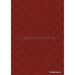 Embossed Quatrefoil Maroon Matte A4 Handmade, Recycled paper | PaperSource