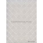 Embossed Quatrefoil Quartz Pearl Pearlescent A4 handmade, recycled paper | PaperSource