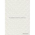 Embossed Quatrefoil Off White Matte A4 Handmade, Recycled paper | PaperSource