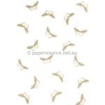 Vellum Patterned | Butterfly, a gold pattern on Transparent A4 112gsm paper. Also known as Trace, Translucent or Tracing paper, Parchment or Pergamano. | PaperSource