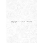 Vellum Patterned | Rose, a white pattern on Transparent A4 112gsm paper. Also known as Trace, Translucent or Tracing paper, Parchment or Pergamano. | PaperSource