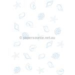 Vellum Patterned | Seashells, a gold pattern on Transparent A4 112gsm paper. Also known as Trace, Translucent or Tracing paper, Parchment or Pergamano. | PaperSource