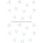 Vellum Patterned | Teddy, a blue pattern on Transparent A4 112gsm paper. Also known as Trace, Translucent or Tracing paper, Parchment or Pergamano. | PaperSource