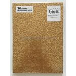 Colourific | Gold Eternity 30 sheets of A5 size, handmade recycled gold themed paper in Embossed, Foiled, Glitter and patterned handmade, recycled paper | PaperSource