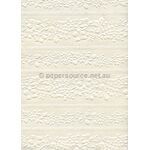 Embossed Floral Border Quartz Pearlescent A4 handmade, recycled paper | PaperSource